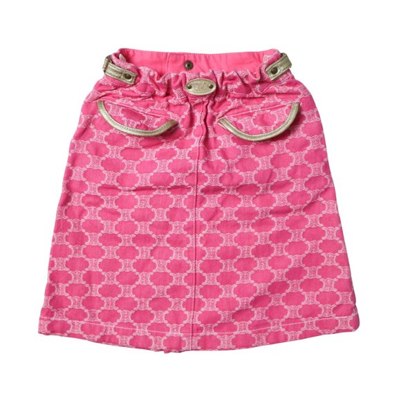 Rare Celine Monogram Logo Print Denim Skirt - Picture 2 of 7